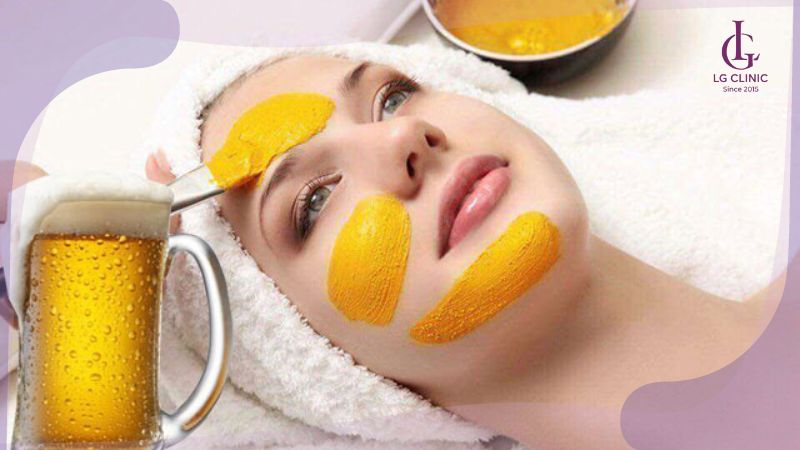 tắm trắng bằng bia và tinh bột nghệ