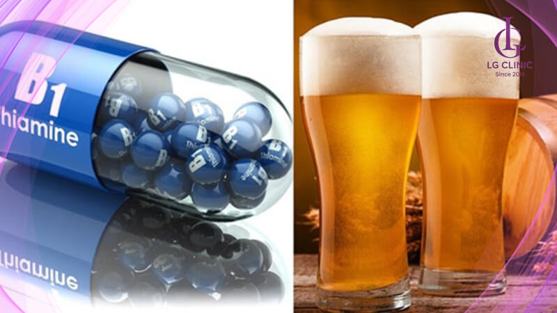 tắm trắng bằng bia và vitamin