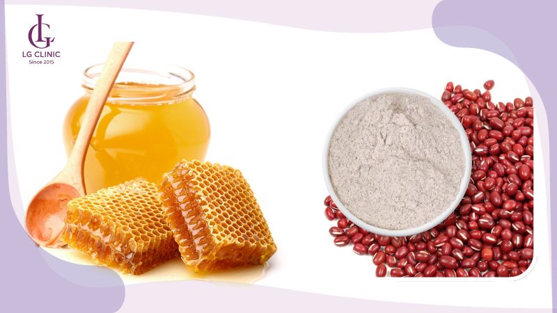 Tắm trắng bằng đậu đỏ kết hợp mật ong