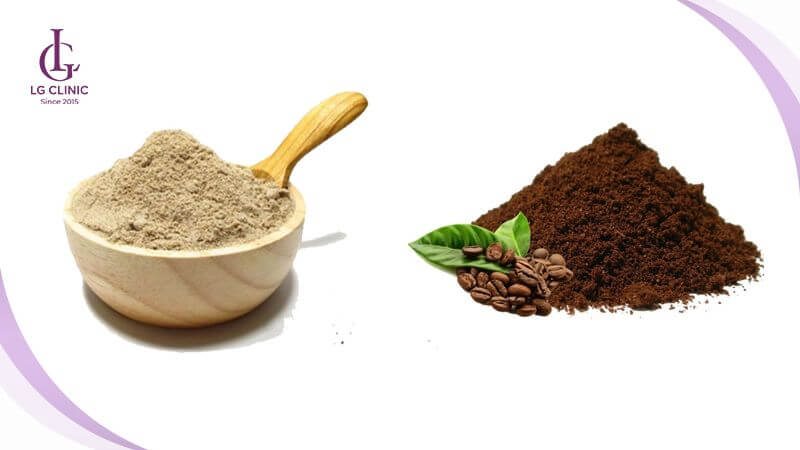 Tắm trắng toàn thân với cám gạo và bã cà phê