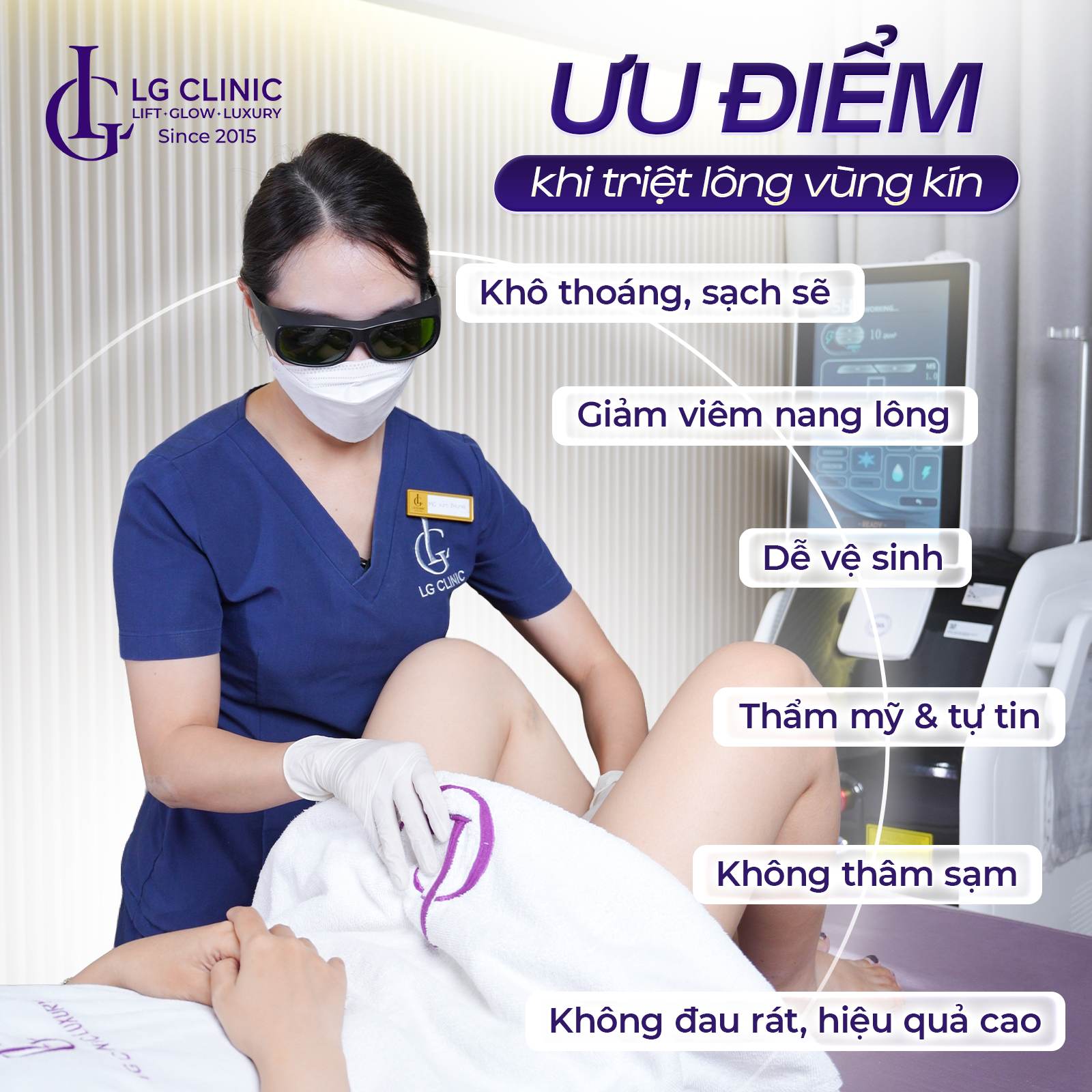 Lý do triệt lông bikini được ưa chuộng