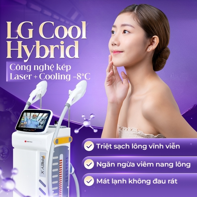 triệt lông mặt với LG Cool Hybrid