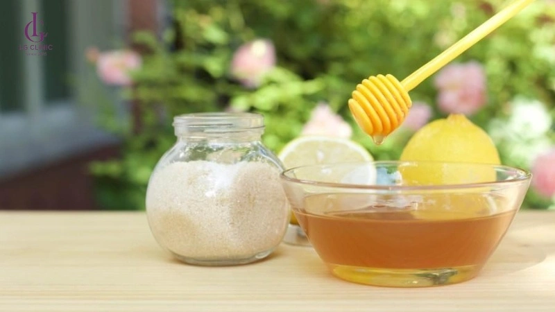 Hỗn hợp triệt lông tại nhà từ đường, chanh và mật ong
