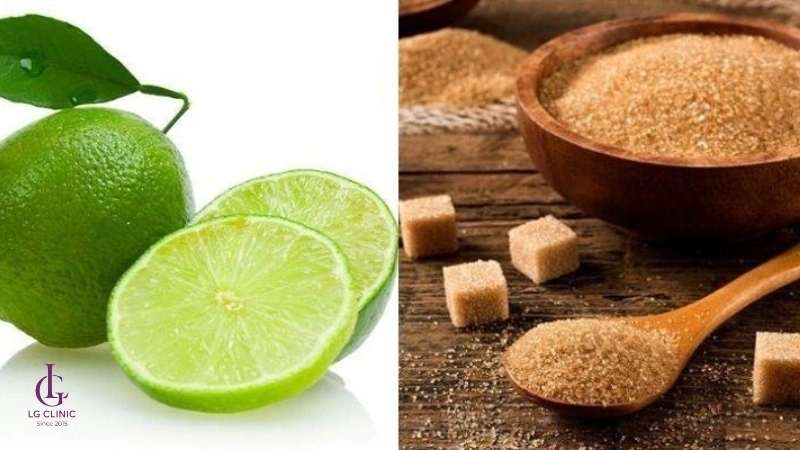 Hỗn hợp chanh và đường nâu dùng để triệt lông tại nhà