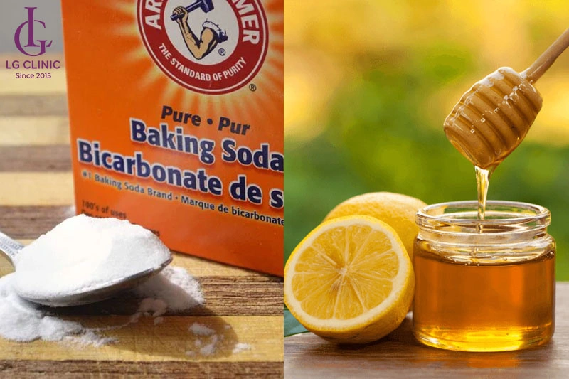 Baking soda mật ong và chanh
