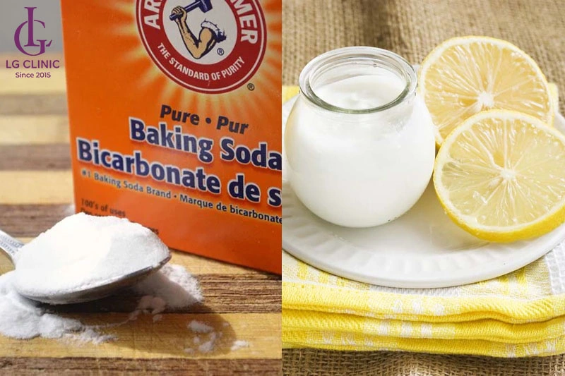 Baking soda, sữa chua và chanh