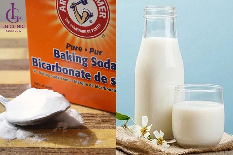 Baking soda và sữa tươi
