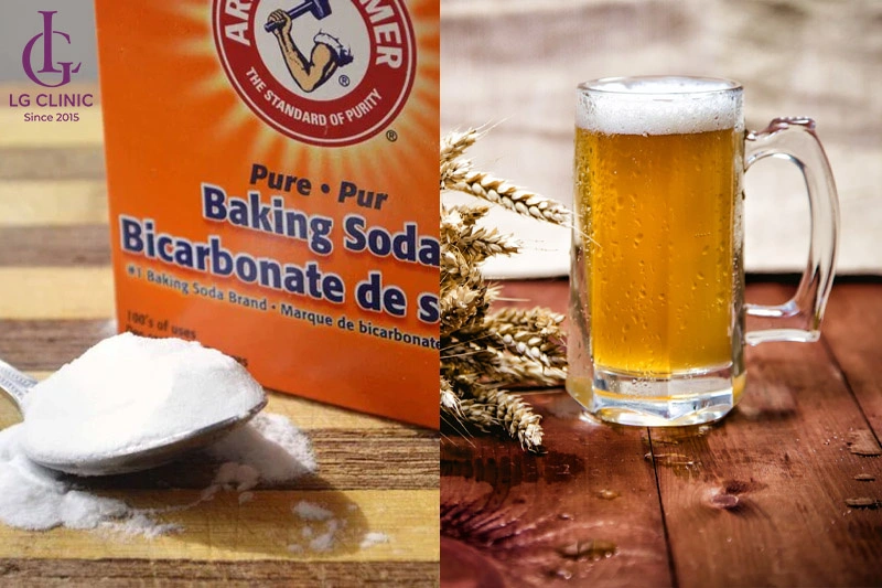 Baking soda và bia tươi