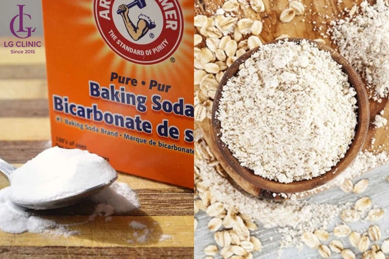 Baking soda và bột yến mạch