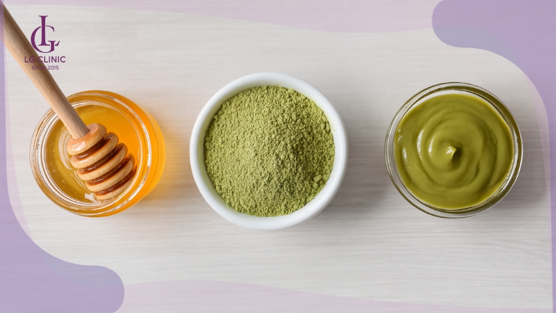 cách làm mặt nạ trắng da từ bột trà xanh và mật ong
