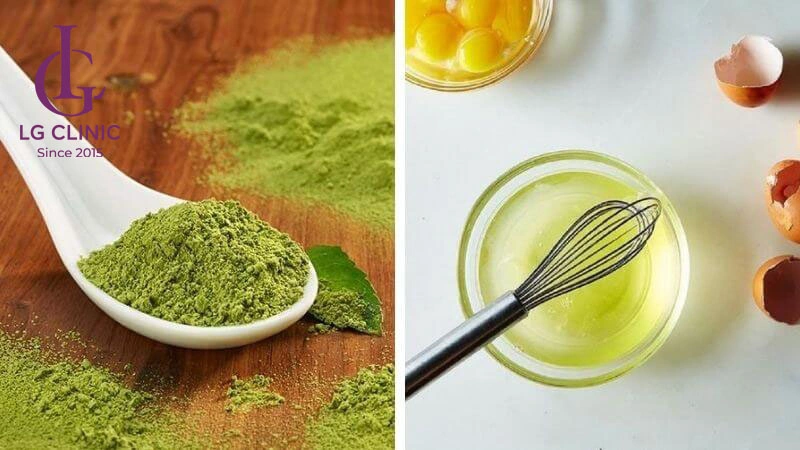Cách làm mặt nạ trắng da từ bột trà xanh và lòng trắng trứng