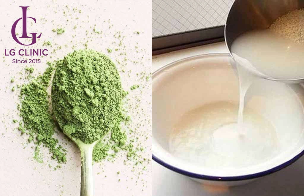 Cách làm mặt nạ trắng da từ bột trà xanh và nước vo gạo