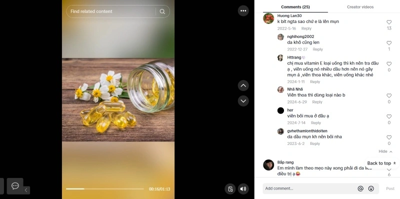 Review cách làm trắng da với vitamin E trên diễn đàn tiktok