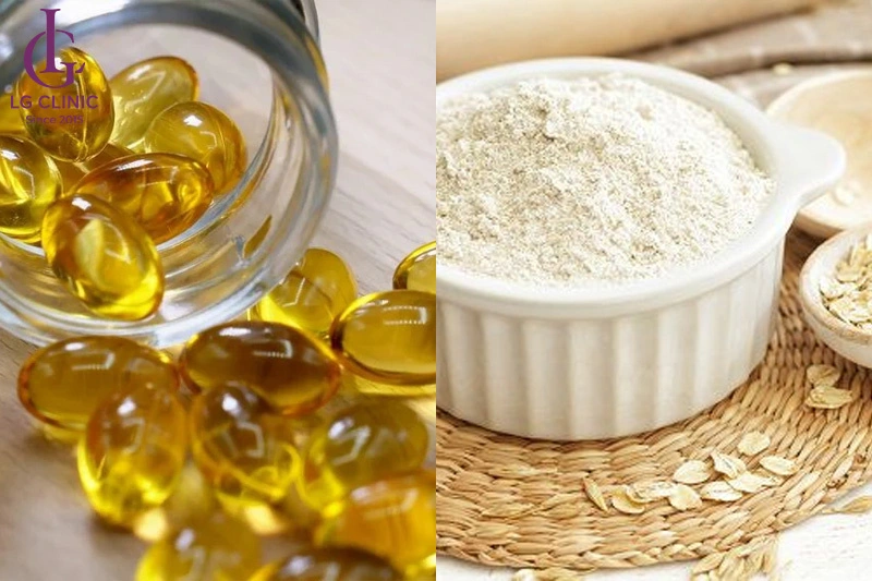 Dầu vitamin E và bột yến mạch