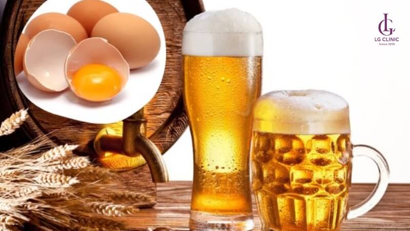 Cách tắm trắng tại nhà hiệu quả bằng bia và trứng gà giúp da trắng sáng rõ rệt