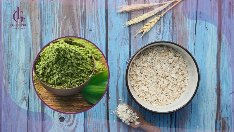 cách tắm trắng bằng bột yến mạch và bột trà xanh