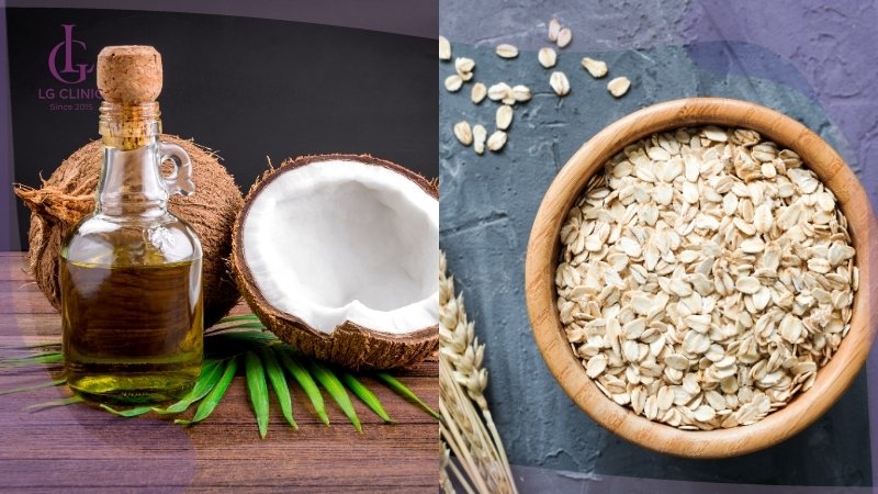 cách tắm trắng bằng bột yến mạch và dầu dừa