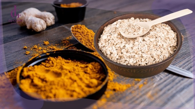 cách tắm trắng bằng bột yến mạch và nghệ
