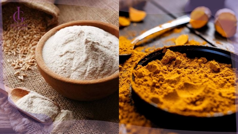cách tắm trắng bằng tinh bột nghệ và bột cám gạo