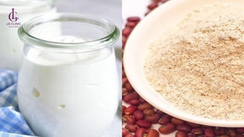 Cách tắm trắng tại nhà bằng bột đậu đỏ và sữa chua không đường