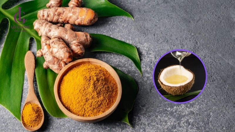 cách triệt lông nách tại nhà bằng dầu dừa và bột nghệ