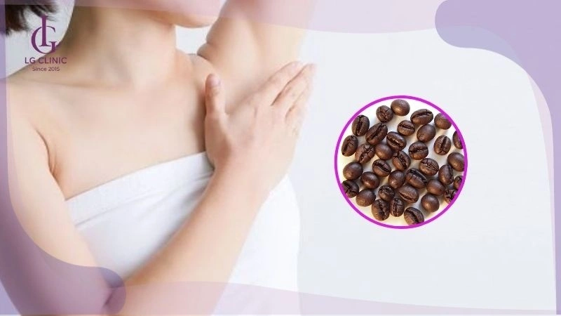 cách triệt lông nách tại nhà bằng hạt cà phê