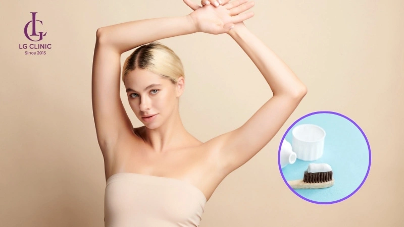 cách triệt lông nách tại nhà bằng kem đánh răng