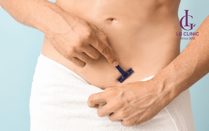 vệ sinh sạch sẽ trước khi cạo lông vùng kín
