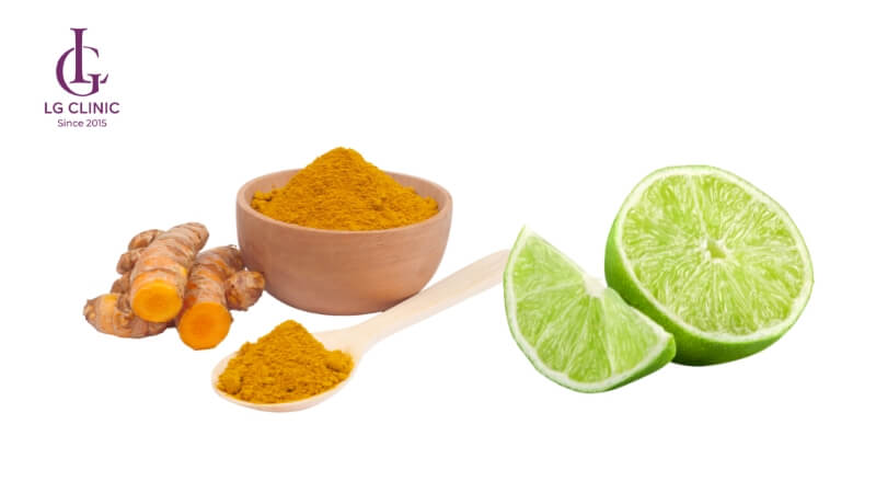 Bột nghệ và chanh