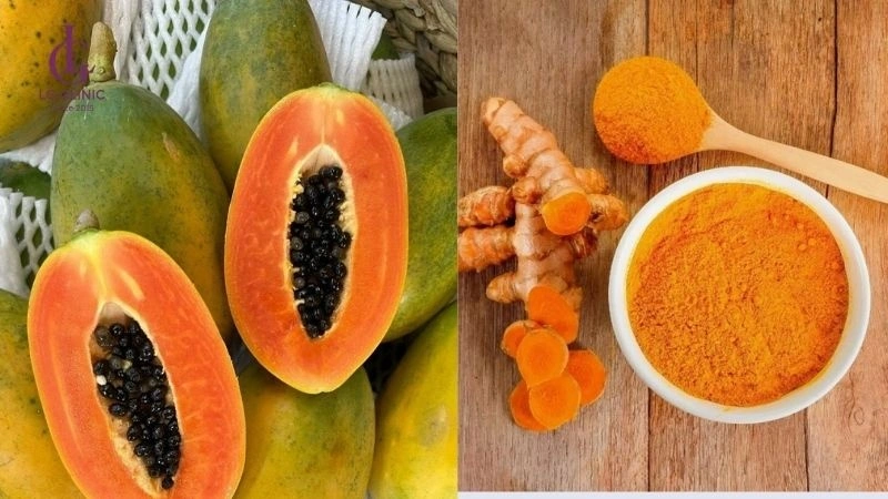 da nách bị sần sùi sau khi nhổ lông cải thiện bằng đu đủ và bột nghệ