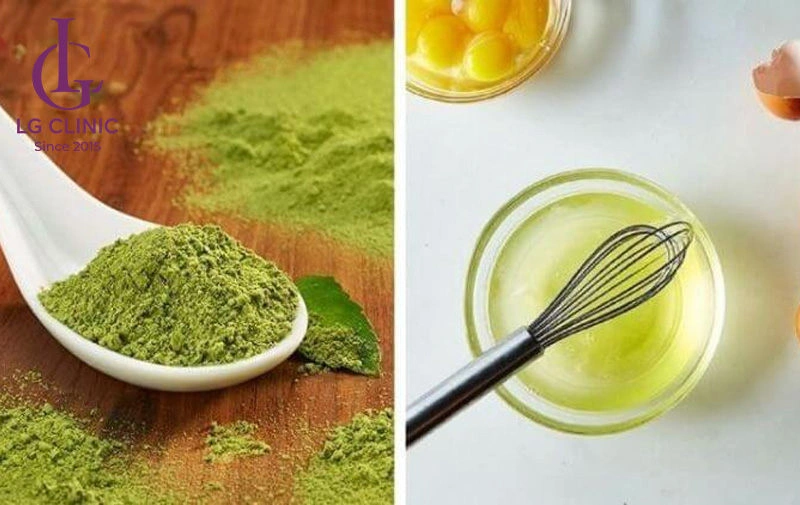 Mặt nạ trứng gà và trà xanh giảm mụn hiệu quả
