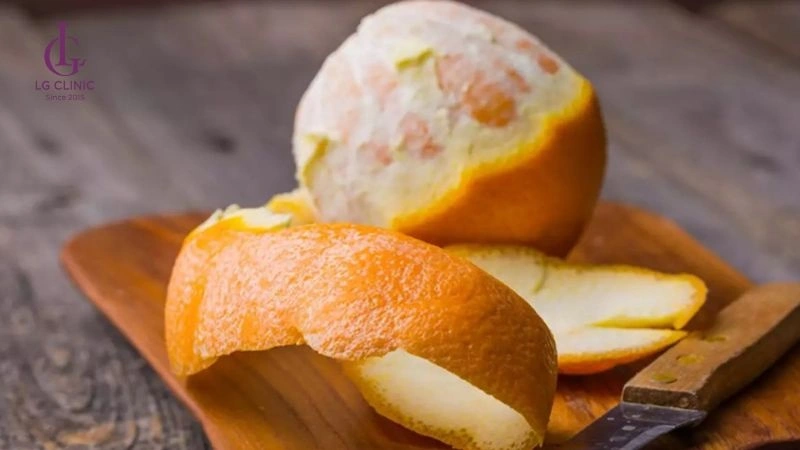 dùng vỏ cam làm da nách hết sần sùi