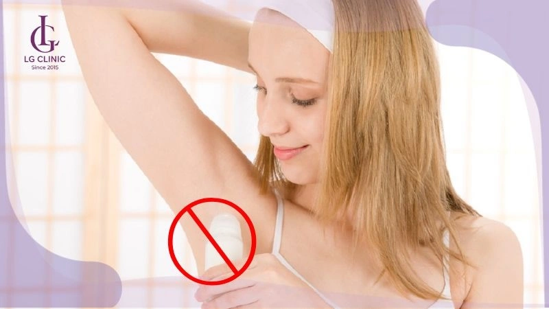 hạn chế sử dụng mỹ phẩm sau khi triệt lông nách