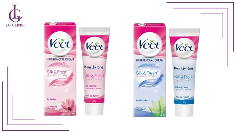 kem tẩy lông vùng kín veet review