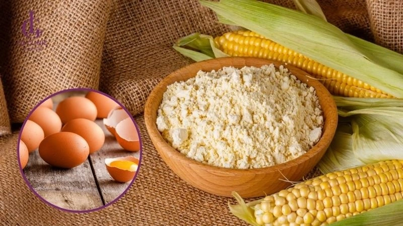 kết hợp bột ngô và trứng gà giảm sần sùi vùng nách