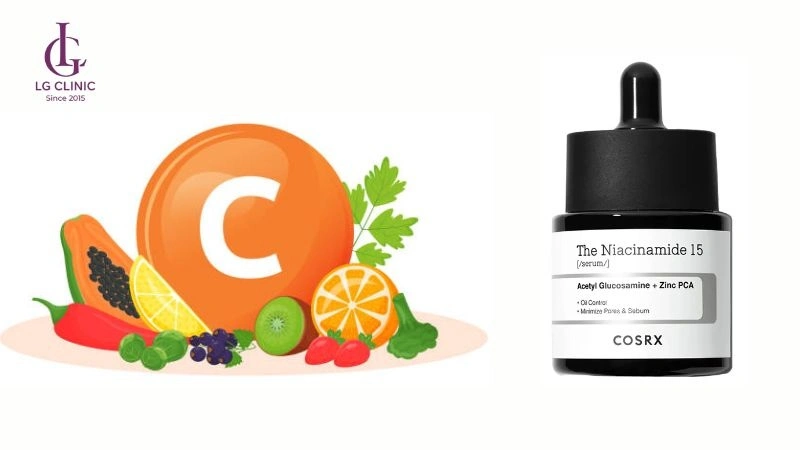 khắc phục thâm nách bằng vitamin C hoặc niacinamide sau khi wax lông