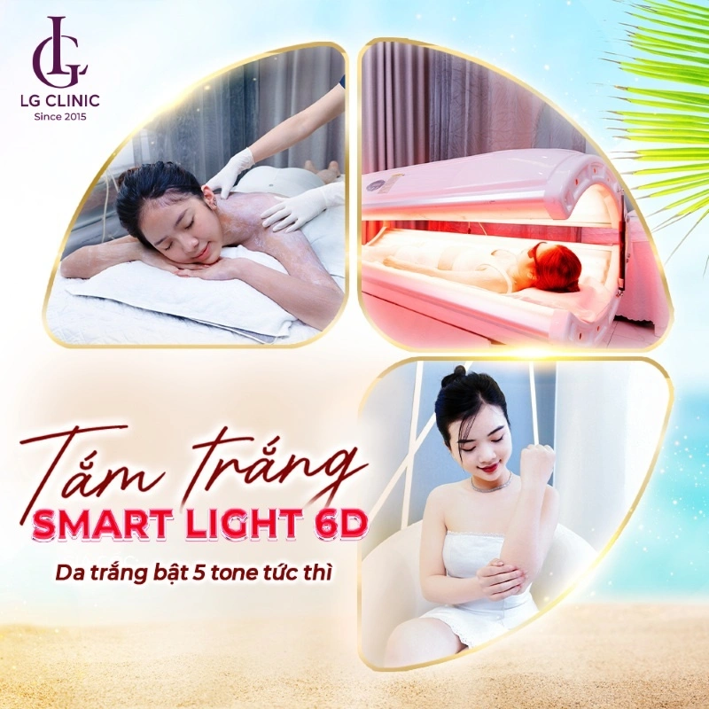 Làm trắng da bằng công nghệ Smart Light 6D tại Viện Thẩm Mỹ LG Clinic