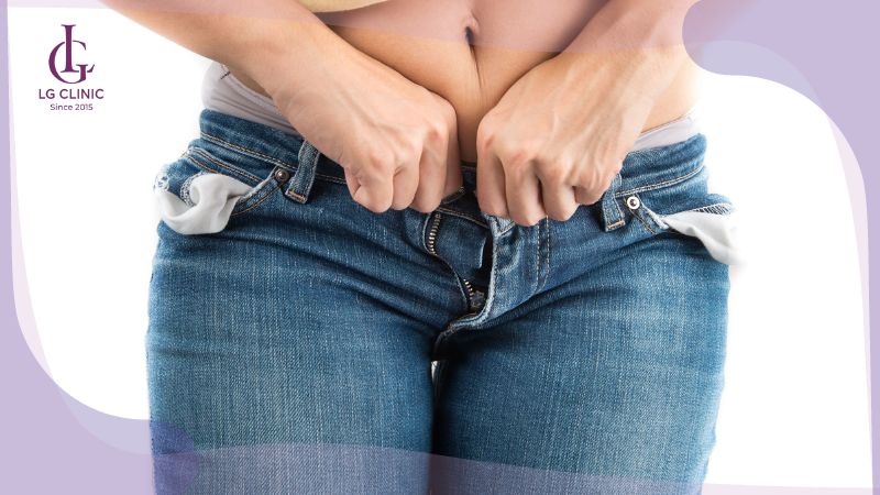 lông mọc ngược vùng kín do thường xuyên mặc quần bó sát