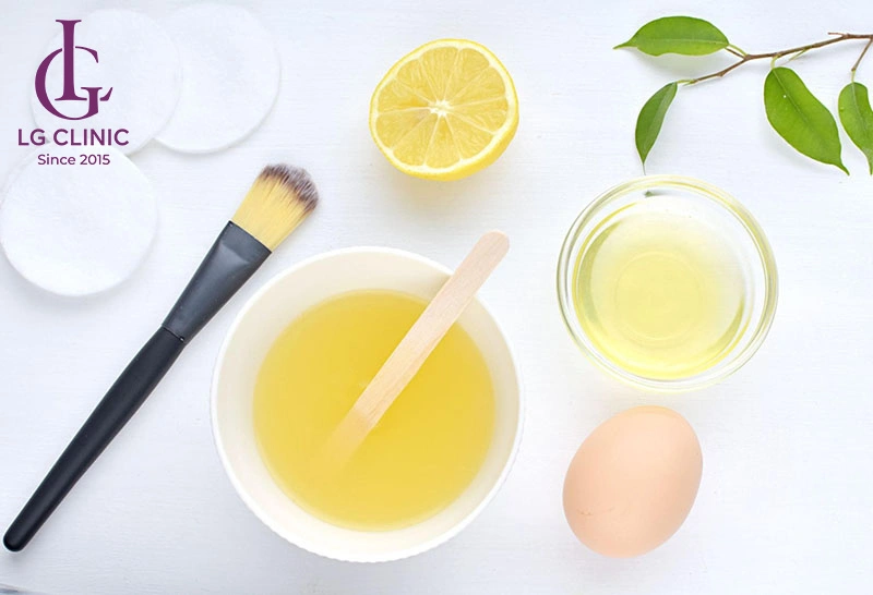 Mặt nạ lòng trắng trứng và chanh cho da dầu