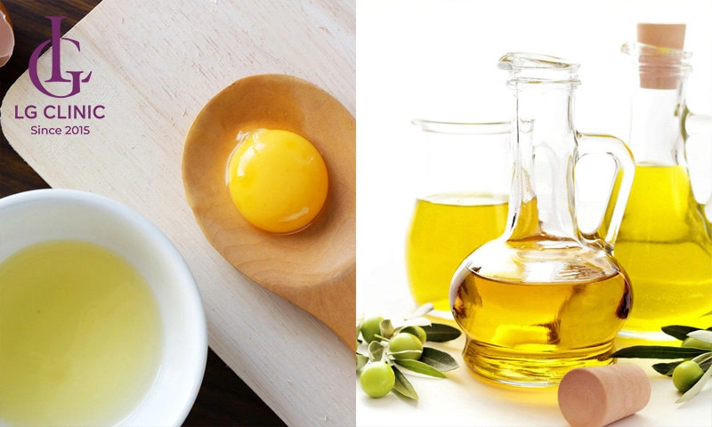 Mặt nạ trứng gà và dầu oliu chống lão hóa