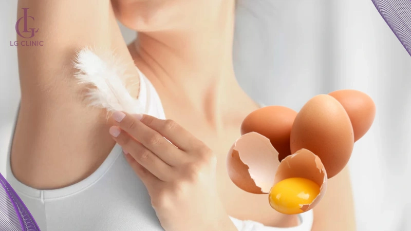 nuôi dưỡng và tái tạo da sau khi triệt lông nách bằng trứng gà