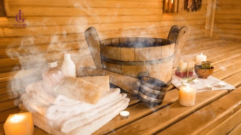 không tắm nước nóng sau khi peel da trị thâm mông