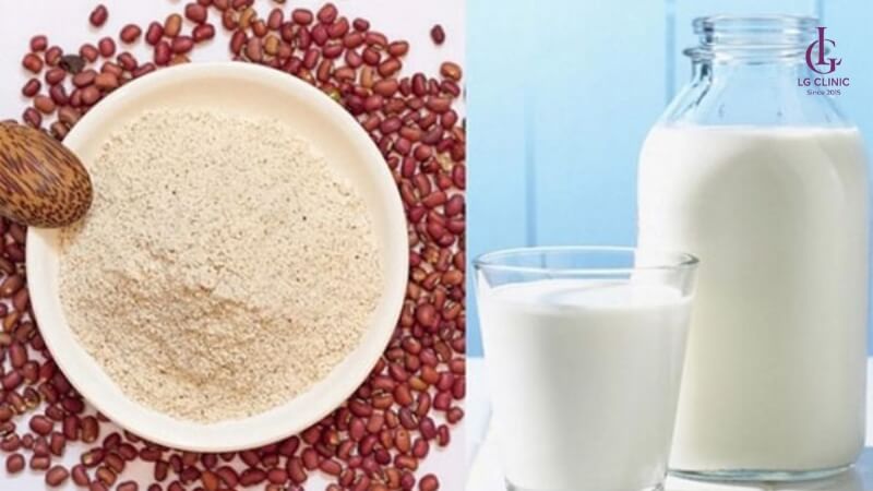 Tắm trắn tại nhà bằng bột đậu đỏ và sữa tươi