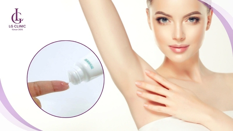 thoa gel làm dịu da khi cạo lông nách