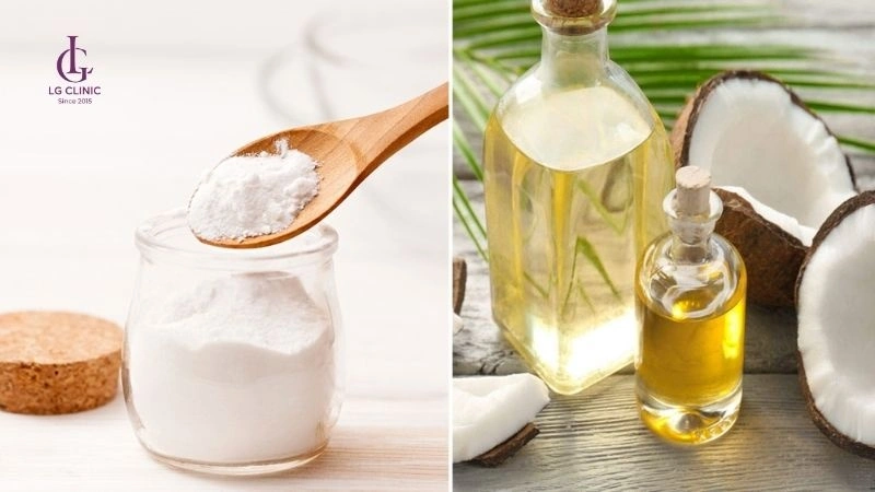 trị thâm nách bằng baking soda và dầu dừa