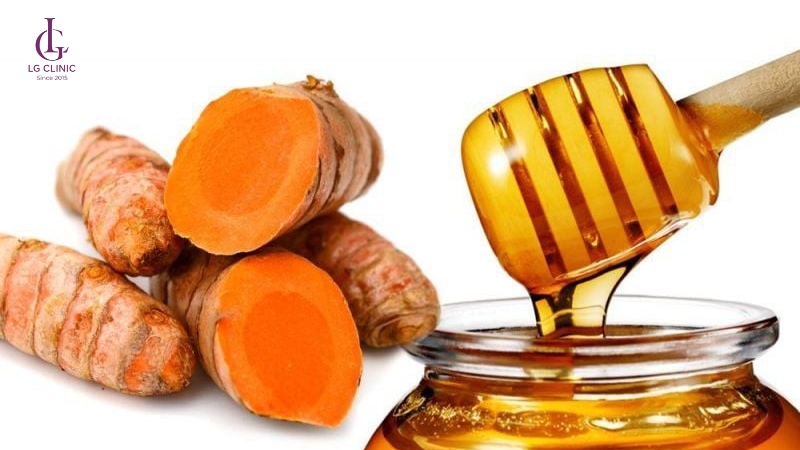 nghệ và mật ong trị thâm nách cho bà bầu