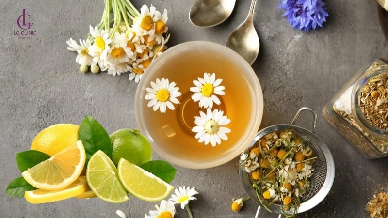 triệt lông bằng trà hoa cúc và chanh cho bà bầu