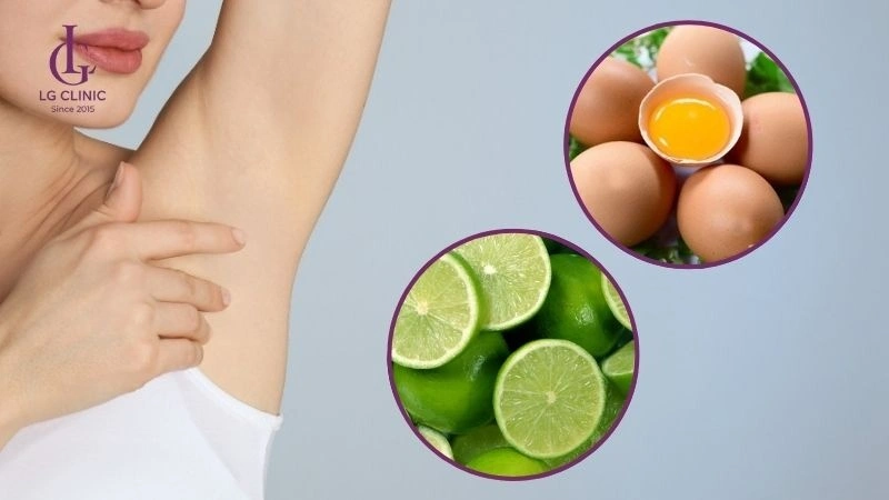 triệt lông nách bằng trứng gà và chanh