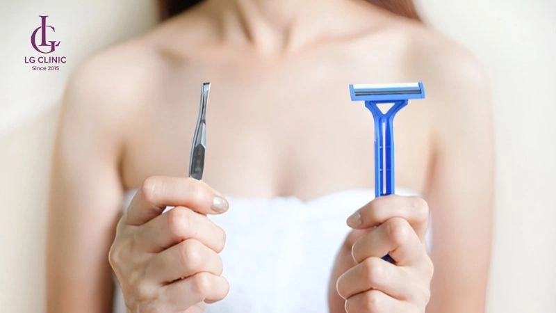 triệt lông nách tạm thời cạo nhổ tẩy wax