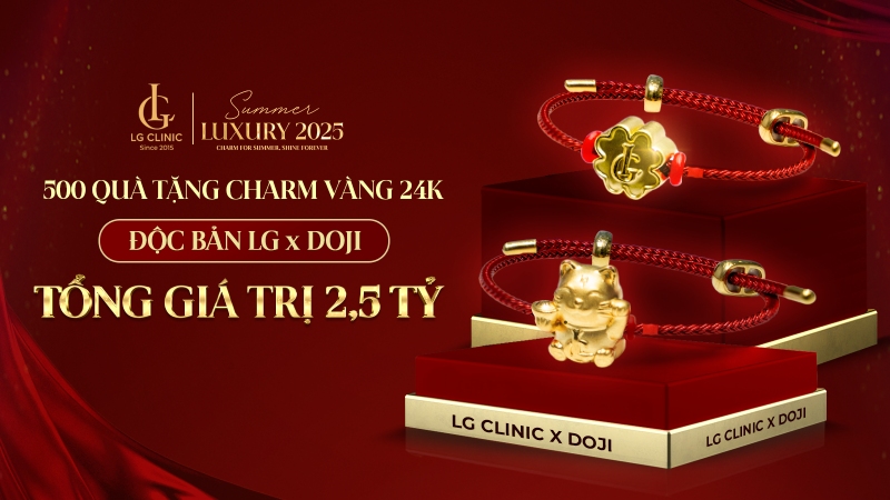 Viện Thẩm Mỹ LG Clinic “mạnh tay” chi 2,5 tỷ mua Charm vàng DOJI chỉ để tặng khách
